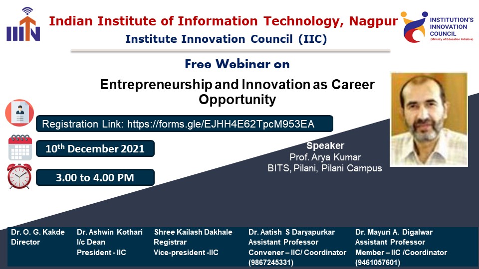 “Entrepreneurship and Innovation as Career Opportunity”