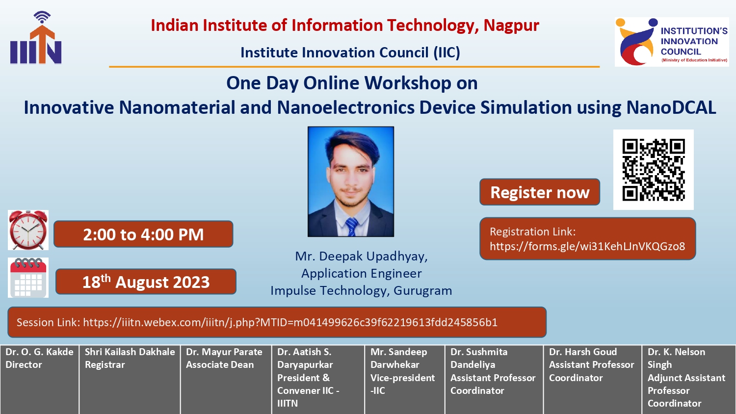 IIC One day Online Workshop on 18th August 2023 (02:00pm -04:00pm)